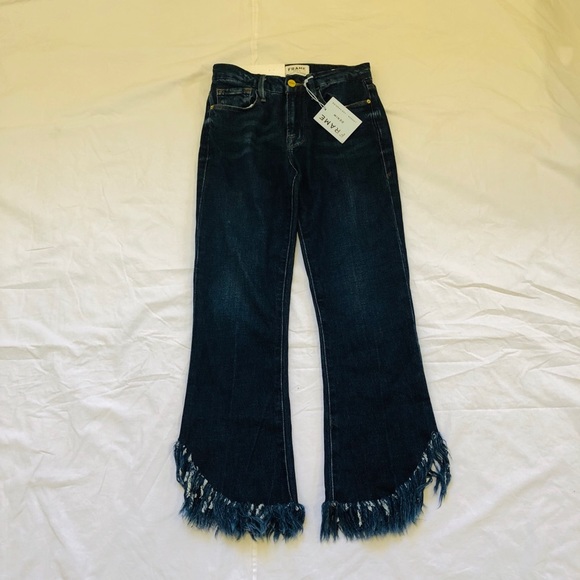 FRAME DENIM**Le Crop Mini Boot Fringe Size 25 + 29 - Picture 7 of 8